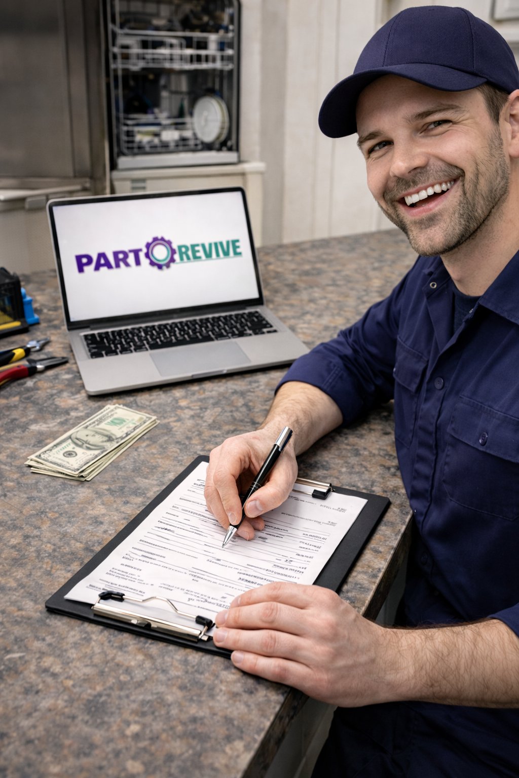 Happy technician after Part Revive solved his problem