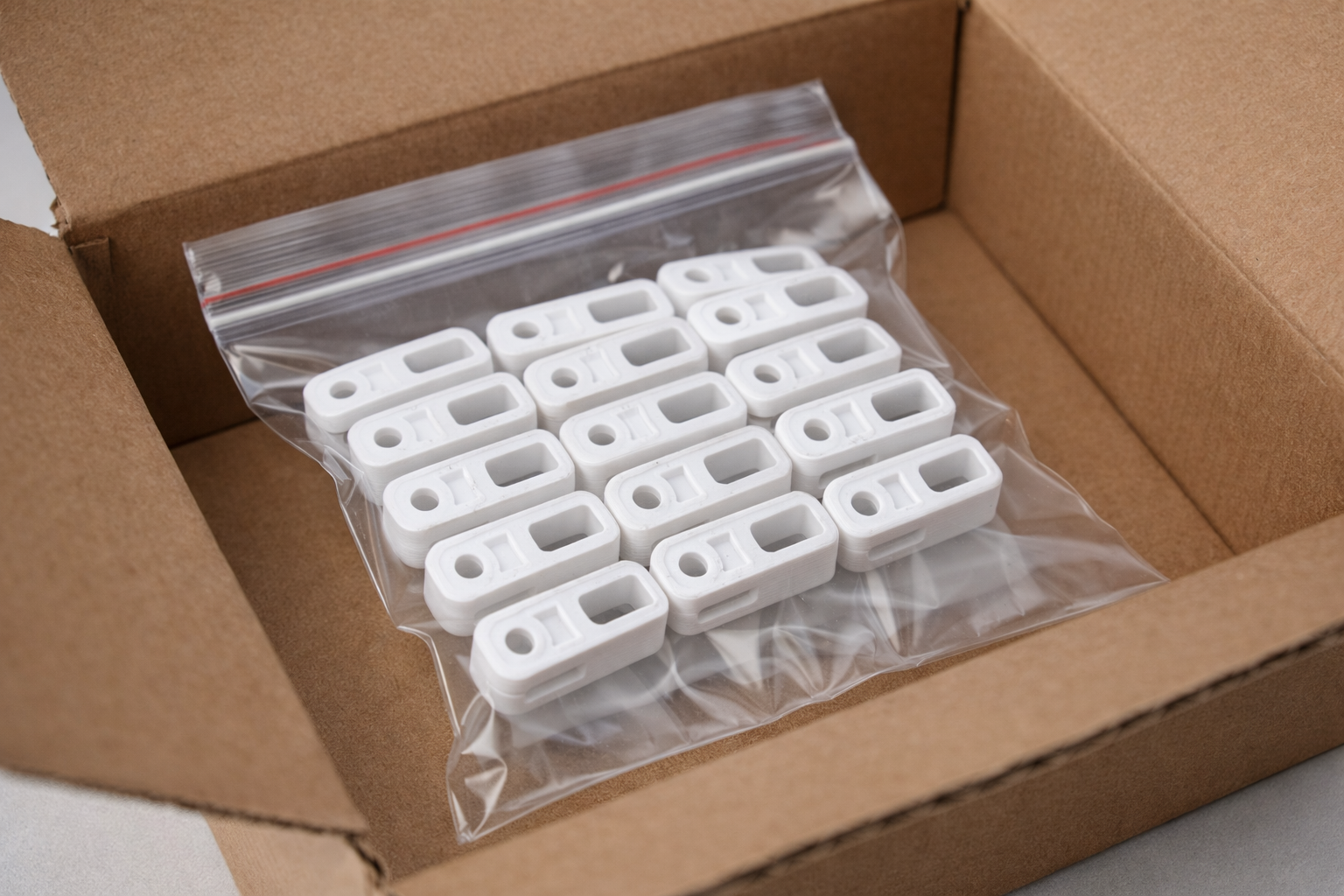 Finished Caesars Palace actuator link parts bagged and ready to ship
